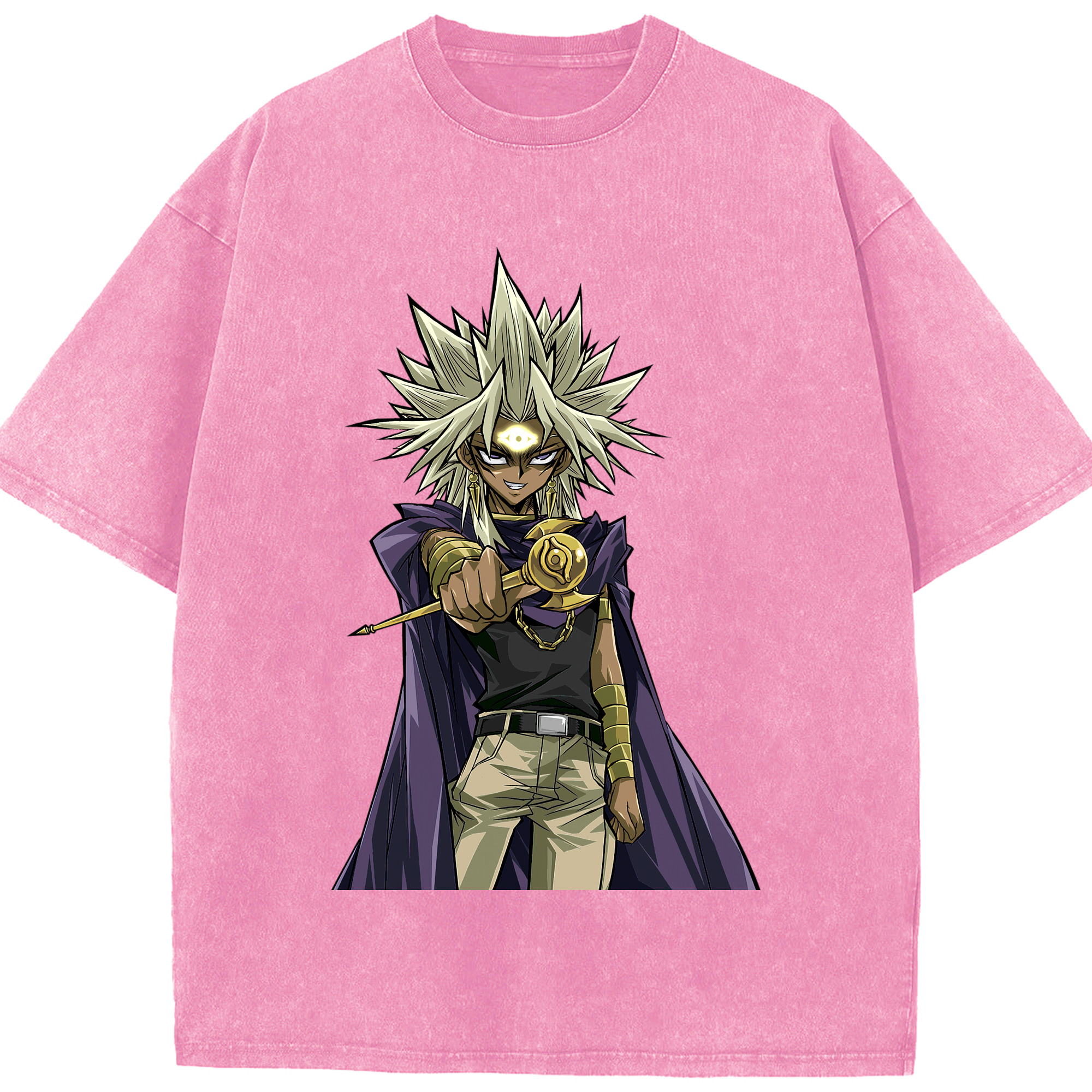 （画像用） 遊☆戯☆王 Yu-Gi-Oh! 綿100% ヴィンテージ風 半袖Tシャツ（フロントプリント）